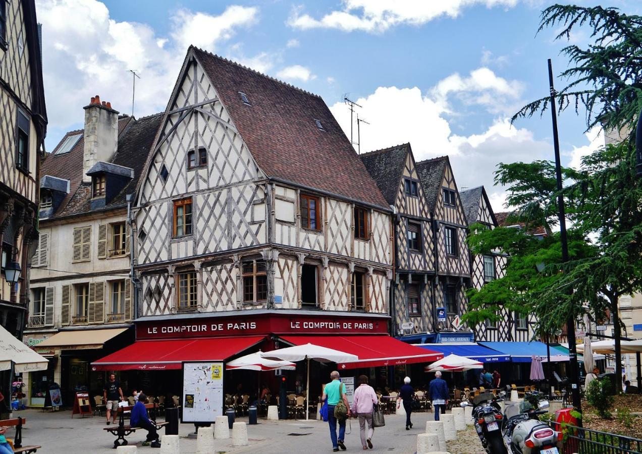 Les Volets Bleus - Deux Appartements Et Un Studio, Jardin Bourges Luaran gambar